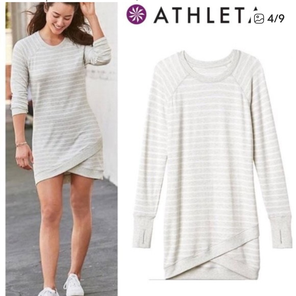 Athleta Criss Cross Sweatshirt Sweater Dress
Sz S